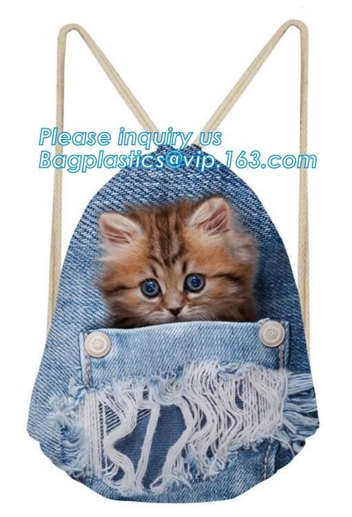 el pequeño bolso de lazo orgánico del gimnasio del algodón, modificó a Logo Reusable Cotton Drawstring Bag para requisitos particulares, paño de algodón natural del cierre de tira