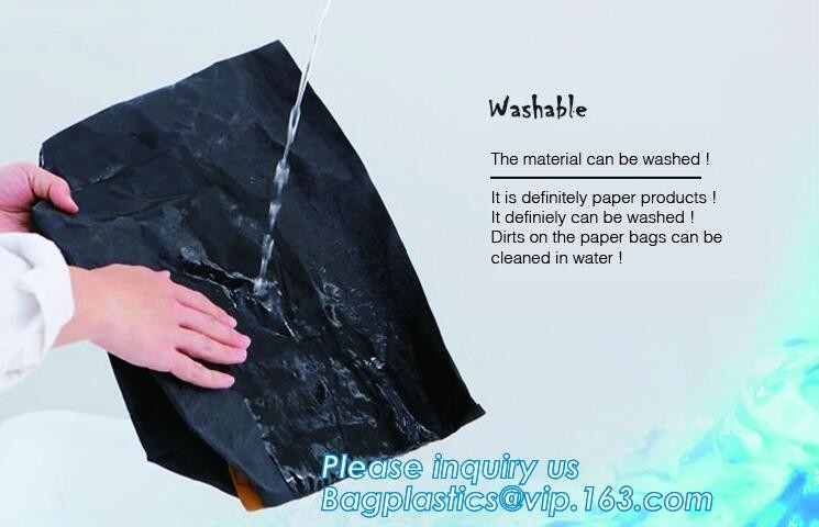 BOLSO de EMBRAGUE de Tyvek, BOLSA de PAPEL LAVABLE, bolso impermeable del tyvek, la bolsa de asas ligera de encargo del tyvek, respetuoso del medio ambiente reciclada