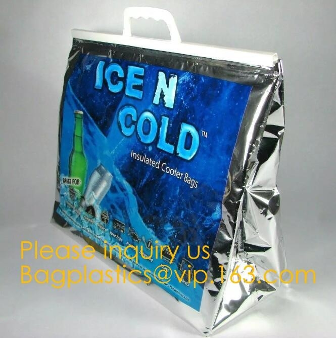 Bolso de hielo grande aislado de encargo del bolso más fresco termal del almuerzo del papel de aluminio del proveedor de China para el bagease de la comida congelada y del almuerzo