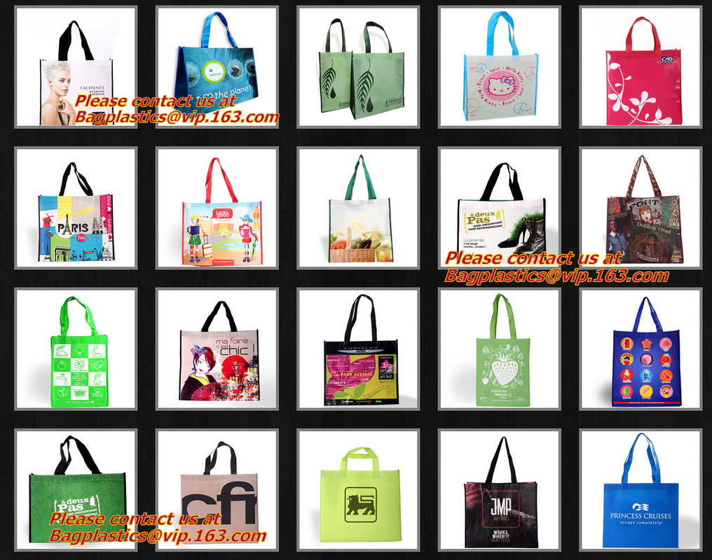 Los bolsos no tejidos brillantes de los pp del nuevo estilo, los PP de encargo laminaron la tela no tejida no tejida Carry Bag, BAGPLASTI del polipropileno del bolso