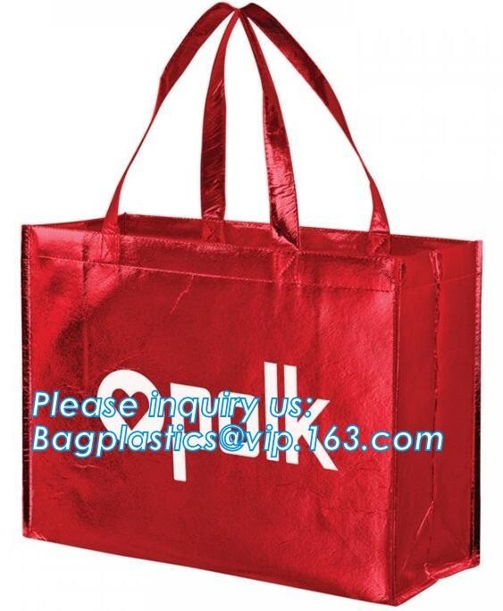 el bolso no tejido amistoso del eco, cerradura de la cremallera laminó el bolso no tejido de los PP, la bolsa de asas que hacía compras no tejida de la promoción barata de la fábrica blan