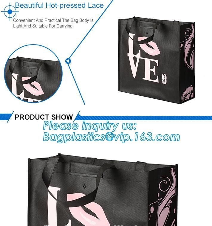 bolso no tejido laminado promocional modificado para requisitos particulares de los pp del polipropileno del totalizador del regalo que hace compras, nueva moda promocional Tote Non Wov