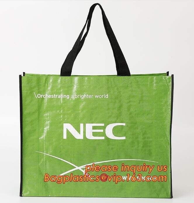 China en línea laminó el bolso tejido los pp de las compras, las compras plegables recicla el bolso tejido los PP, bolso tejido los pp que hacía compras promocional