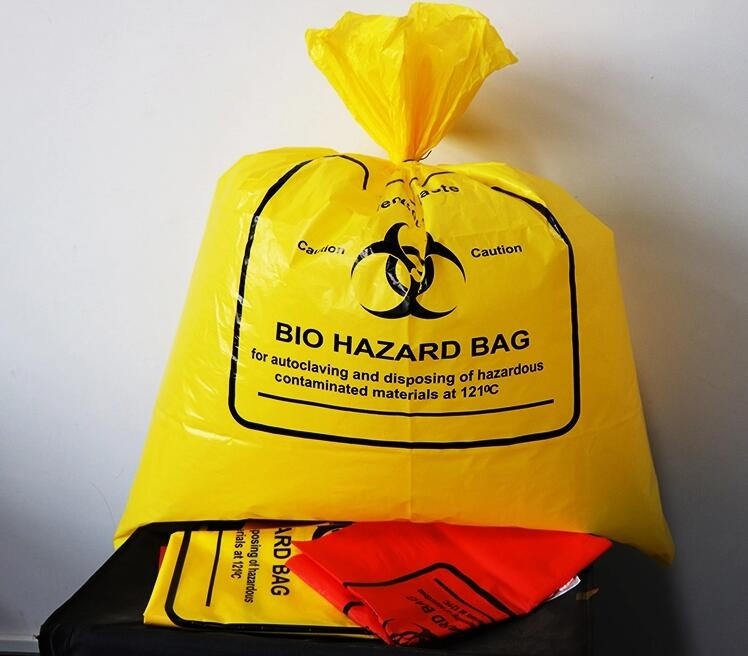los bolsos biológicamentes peligroso, PELÍCULAS del LDPE CUBREN, bolso del amianto del PE, bolso del biohazard, película de la cubierta del PE, saco de los escombros, cubiertas, plas