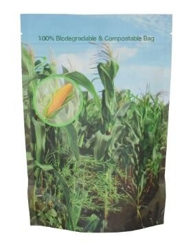 la aduana amistosa del eco imprimió bolsos inferiores del paquete del café del bloque de los bolsos del filamento del pla de alimentos del 100% que hacían compras del bolso biodegradable del envasado