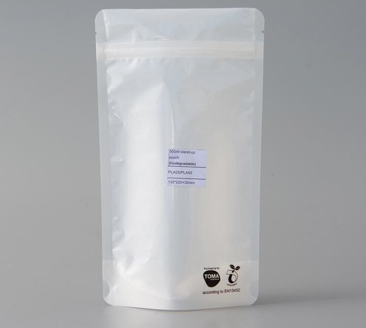 ABONABLEES BIODEGRADABLES, PLA, PLA del ALMIDÓN de MAÍZ se levantan el bolso de la cremallera de la bolsa, bolso de la cremallera para la comida, ECO FIRNEDLY, PAC VERDE