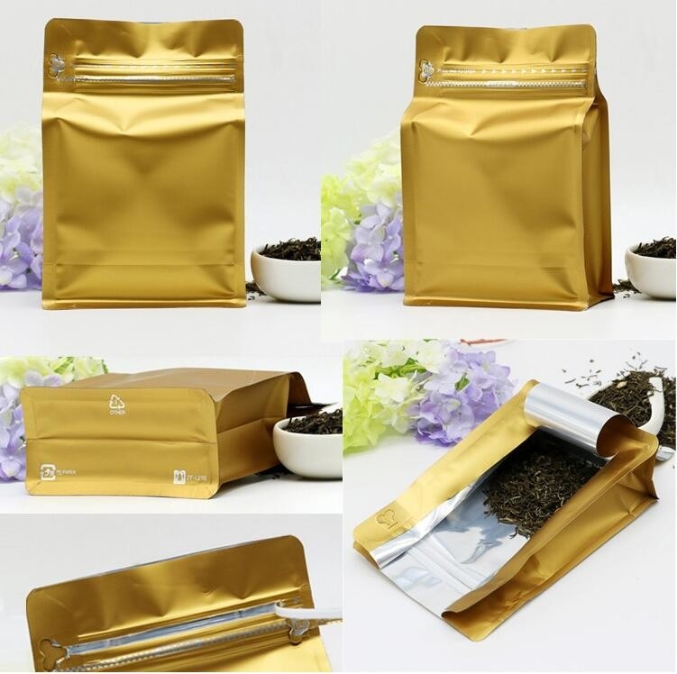 El paquete que empaqueta el soporte reutilizable de la cerradura de la cremallera del papel de aluminio encima de bolsas de la comida empaqueta con la muesca del rasgón para el almacenamiento de la comida, Bagease