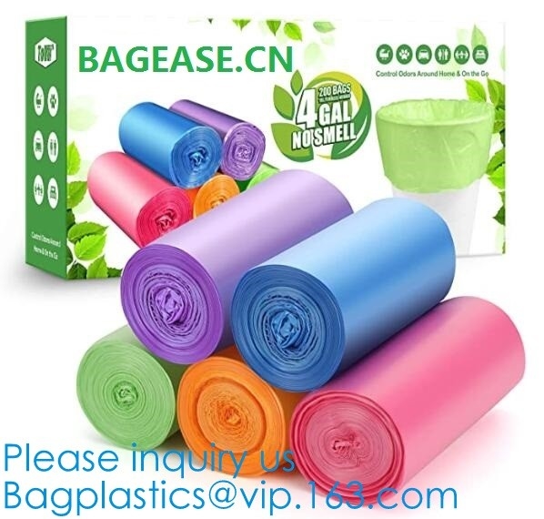 Bolsos de basura biodegradables disponibles promocionales de la camiseta el 100%, almidón de maíz abonable modificado para requisitos particulares del PLA de EPI D2W el 100% OXO