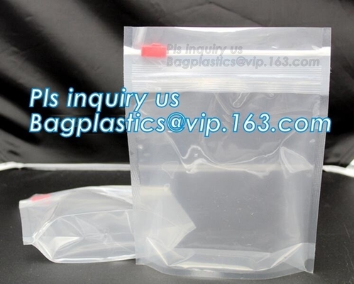bag with plastic zipper and slider OEM orders are welcome, slider zip frosted soft touch plastic bag for T-Shirt packagi