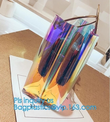 PVC Leisure bag shoulder bag, sports bag, Transparent Tote Bag Clear Shoulder Bag, Economical light-weight pvc travel la