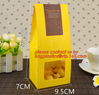 Customize Translucent Window, Brown Greaseproof Kraft Paper Bag, Special Opp Window Bag, window bags, paper window bags
