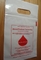 Die Cut Handle Blood Transit Biodegradable Shopping Bag blood transport bag, header with grip seal closure, punch handle